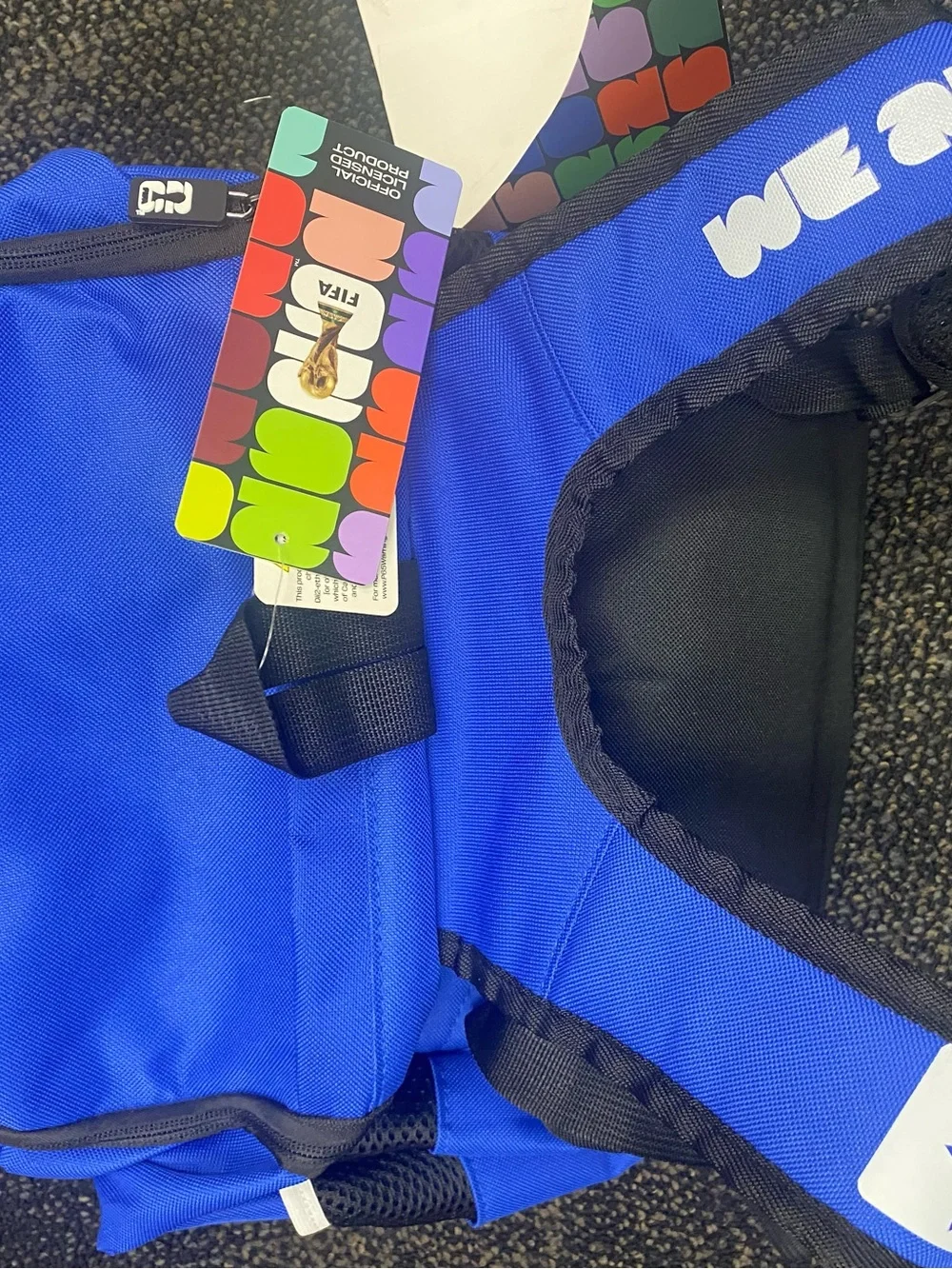 USA Blue Kids Backpack with Multicolor Visor Panel